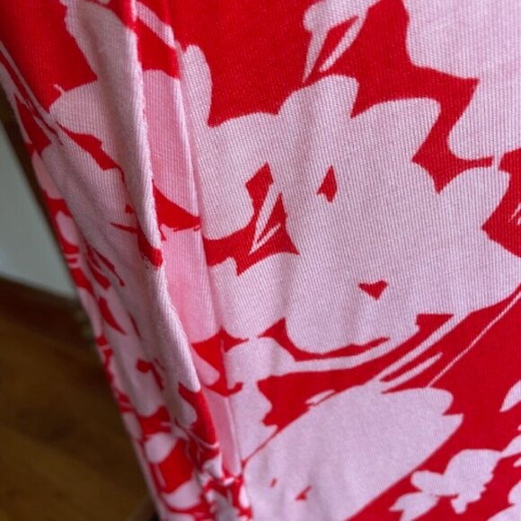 QUACKER FACTORY Floralicious Short Sleeve Red Pink Maxi Dress M - Picture 12 of 17